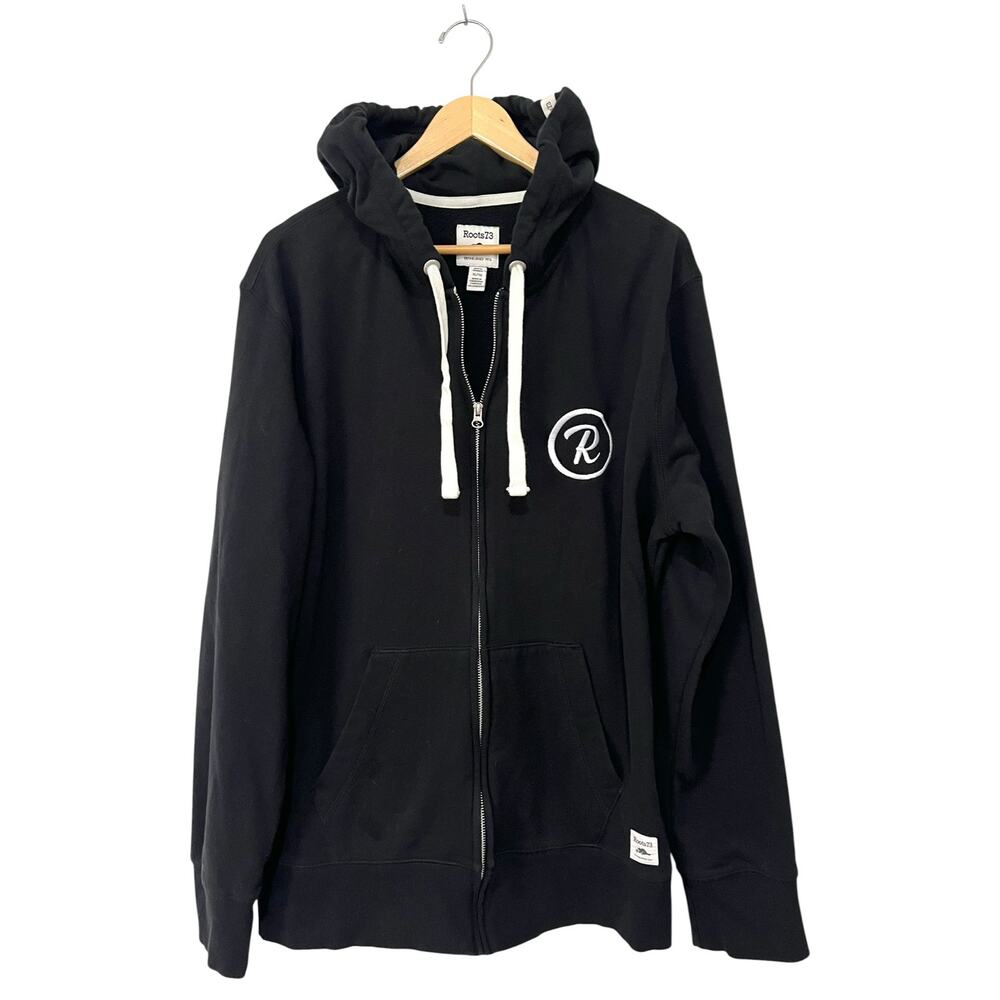 Roots73 Men's Paddlecreek Full Zip Hoody Sweatshirt Black Size XL